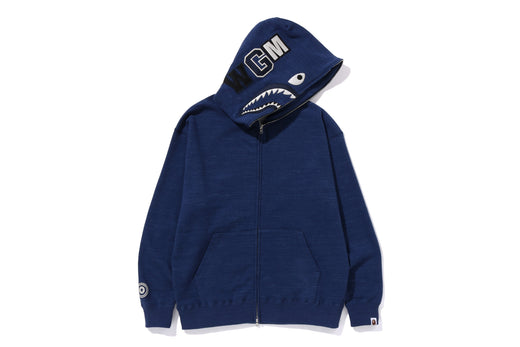 INDIGO SHARK FULL ZIP HOODIE