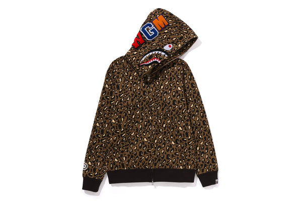 BAPE LEOPARD SHARK FULL ZIP HOODIE