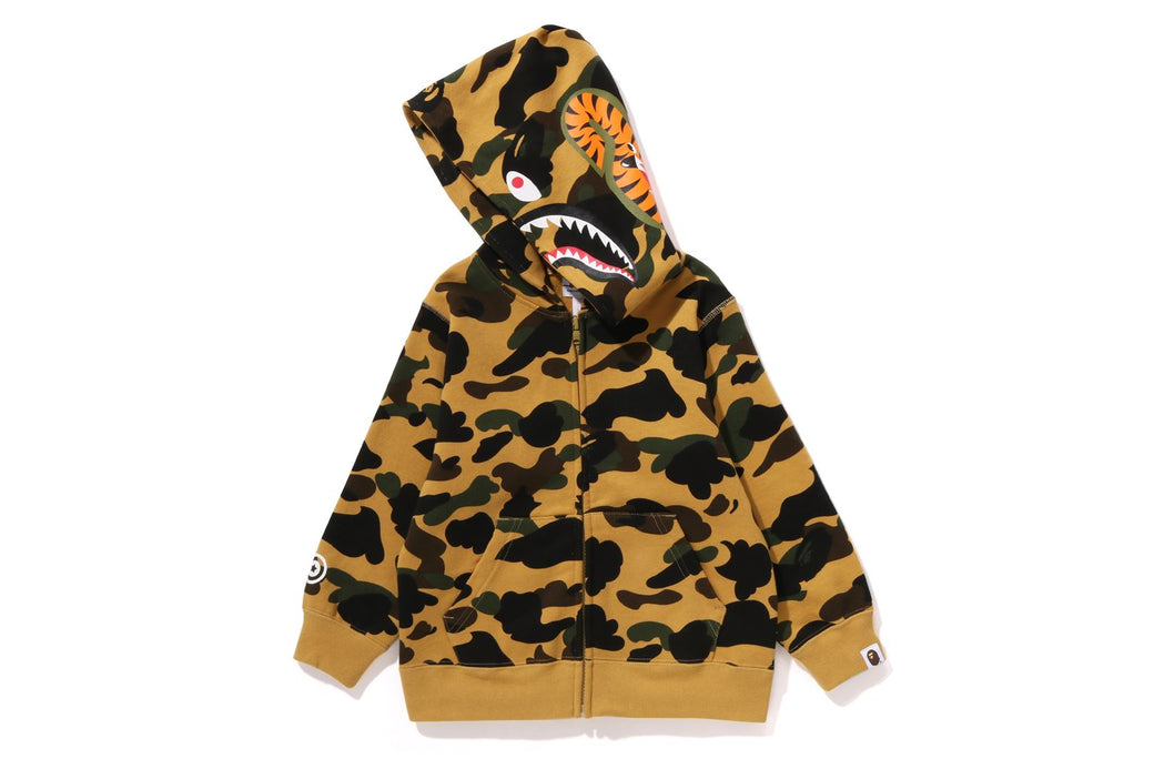 メンズ送料無料 BAPE 1ST CAMO SHARK HOODIE L YELLOW