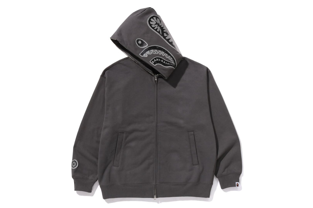 HAND DRAWN FACE RELAXED FIT SHARK FULL ZIP HOODIE | bape.com