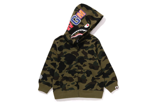 1ST CAMO SHARK ZIP HOODIE bape