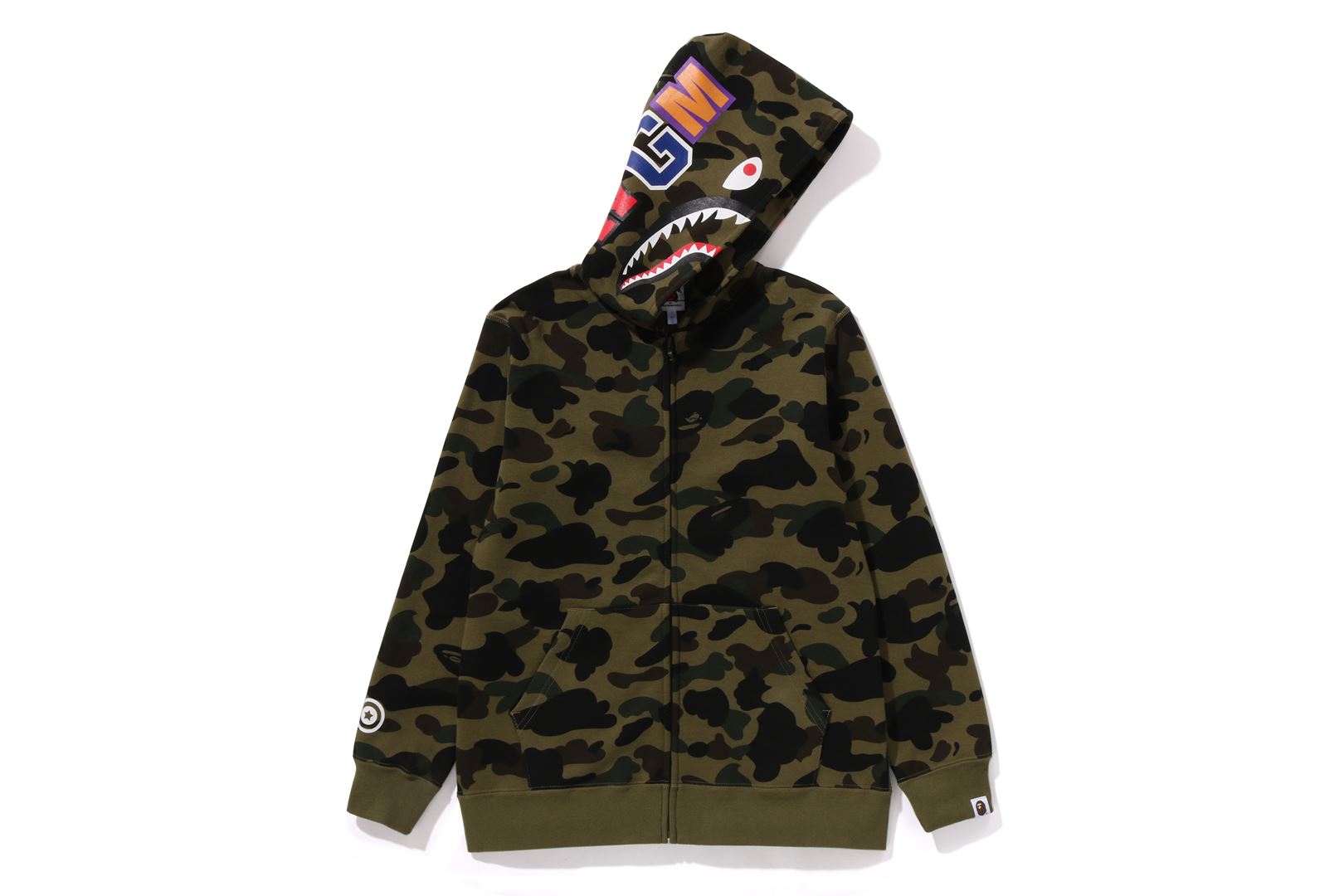 1ST CAMO SHARK ZIP HOODIE | bape.com