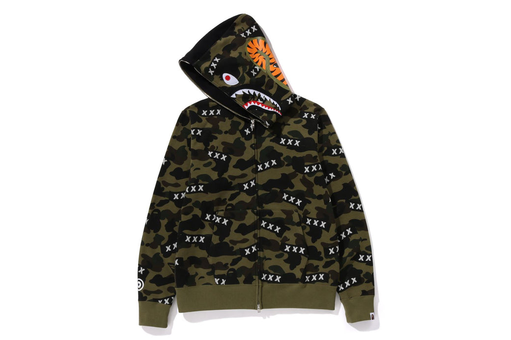 BAPE X GOD SELECTION XXX 】 SHARK FULL ZIP HOODIE | bape.com