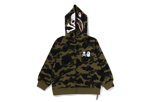 【 BAPE X MMJ 】1ST CAMO SHARK ZIP HOODIE