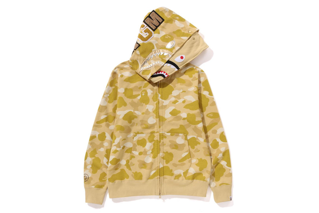 COLOR CAMO DOUBLE SHARK FULL ZIP HOODIE