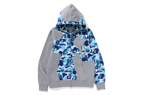 ABC CAMO PATCHWORK FULL ZIP HOODIE | bape.com