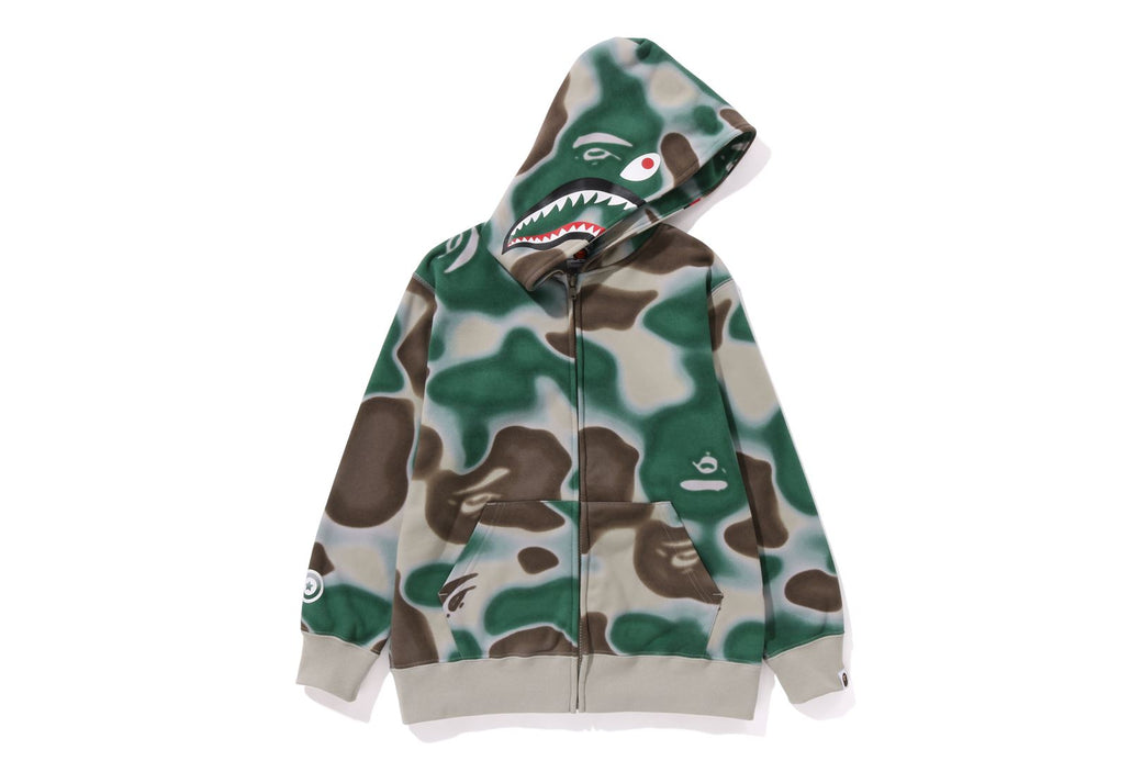 Color camo reversible outlet shark full zip hoodie