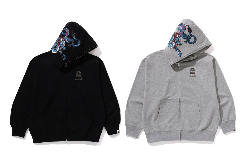 TIGER AND DRAGON RELAXED FIT FULL ZIP HOODIE | bape.com