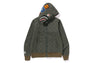 A RISING BAPE MILITARY SHARK FULL ZIP HOODIE