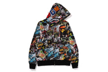 BAPE FLYER PATTERN SHARK FULL ZIP HOODIE