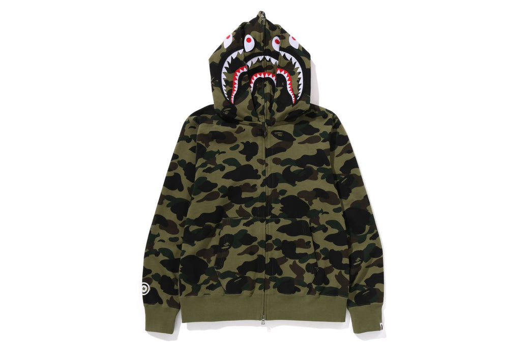 Bape popular abc camo shark wide full zip double hoodie