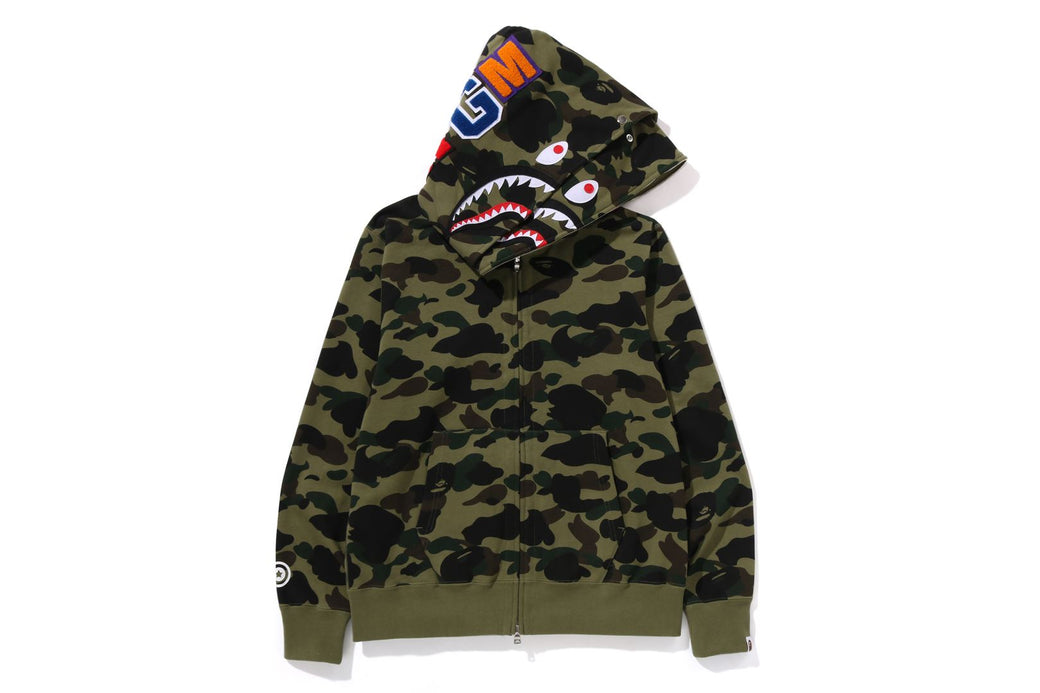1ST CAMO SHARK FULL ZIP DOUBLE HOODIE | bape.com