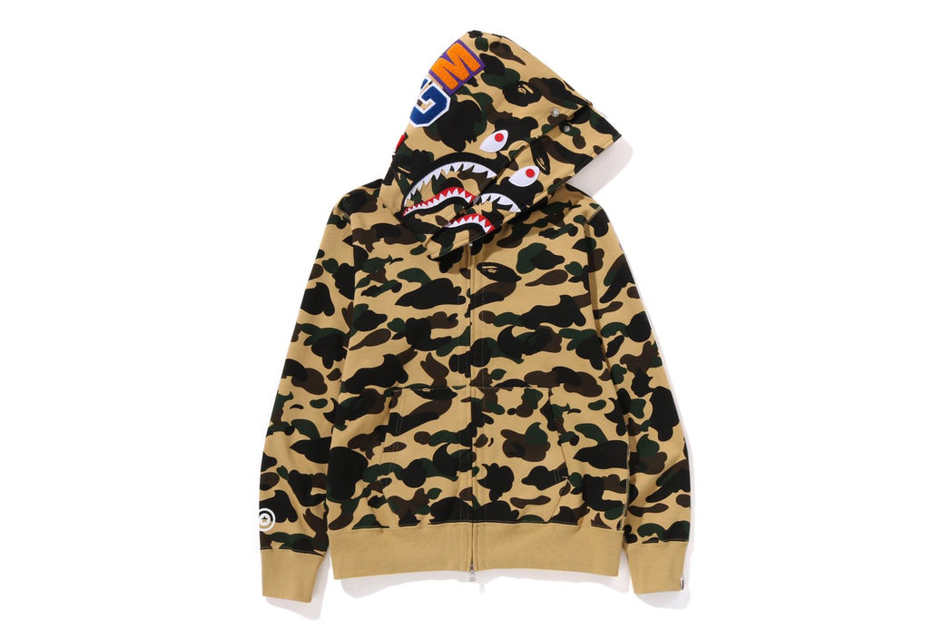 1ST CAMO SHARK FULL ZIP DOUBLE HOODIE | bape.com 