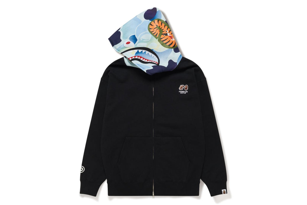 Bape applique shark hoodie hotsell