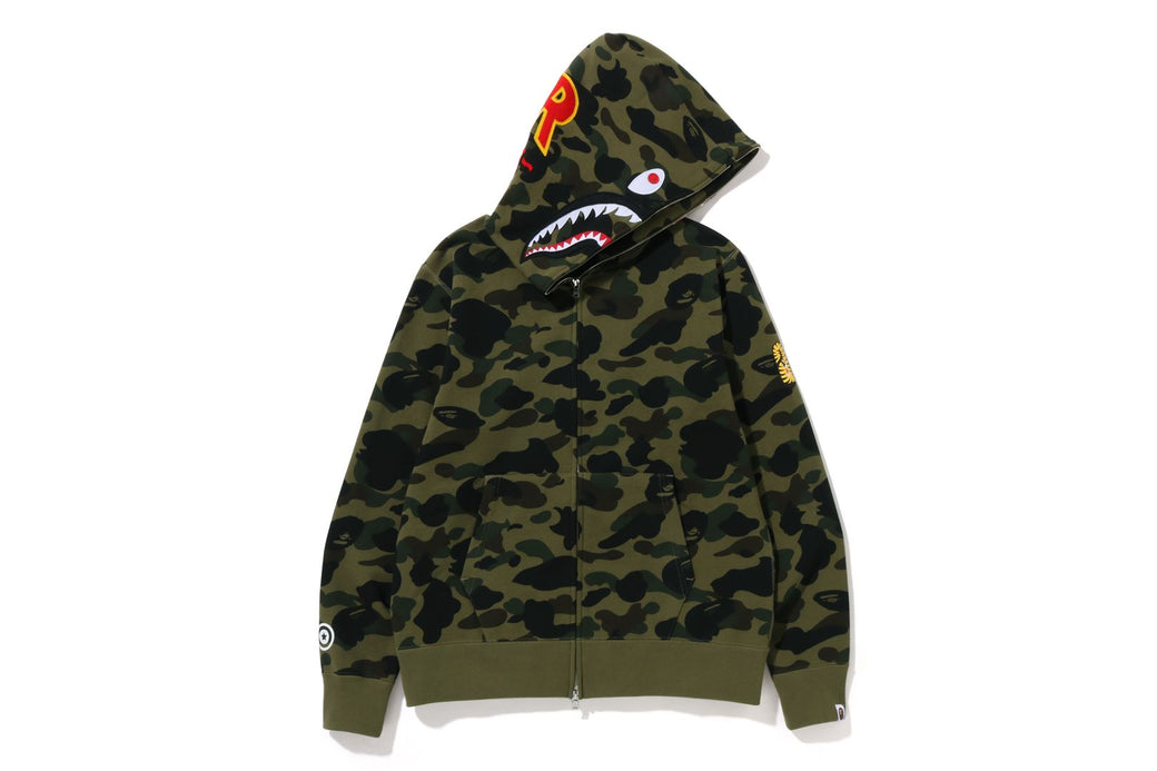 1ST CAMO 2ND SHARK FULL ZIP HOODIE | bape.com