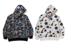 FLORAL CAMO SHARK RELAXED FIT FULL ZIP HOODIE