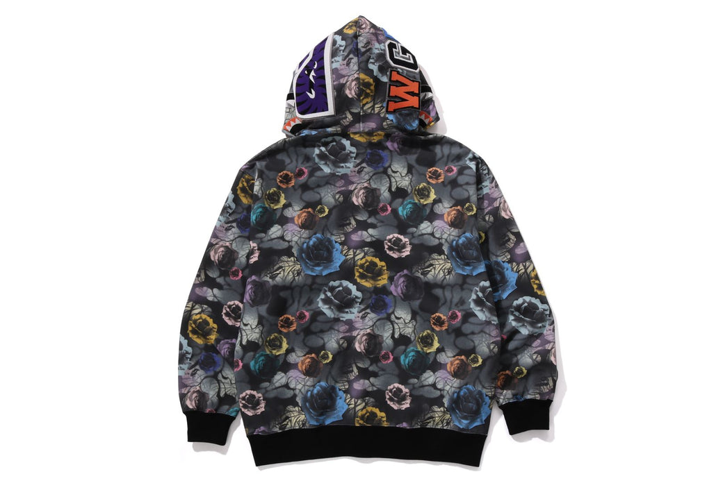 FLORAL CAMO SHARK RELAXED FIT FULL ZIP HOODIE | bape.com