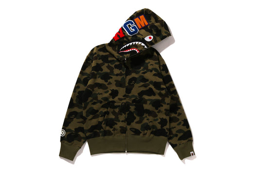 1ST CAMO SHARK FULL ZIP HOODIE | bape.com