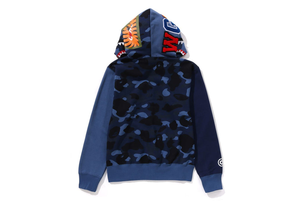 Bape blue camo shark hoodie best sale