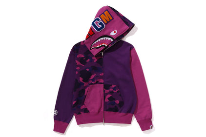 COLOR CAMO SHARK FULL ZIP HOODIE