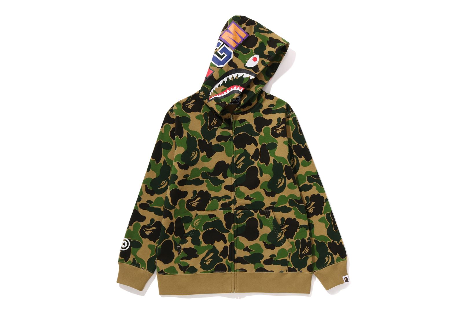 ABC CAMO SHARK ZIP HOODIE | bape.com ABC CAMO SHARK ZIP HOODIE | bape.com