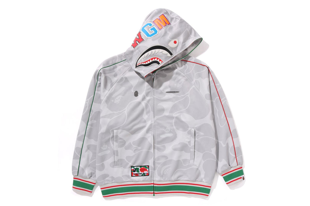 BAPE X PAGANI 】SOLID CAMO RELAXED FIT SHARK FULL ZIP HOODIE