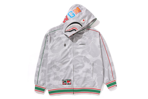 【 BAPE X PAGANI 】SOLID CAMO RELAXED FIT SHARK FULL ZIP HOODIE
