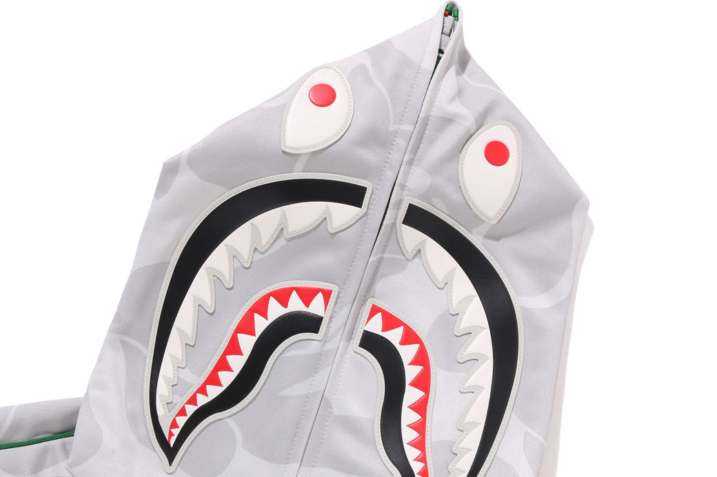 BAPE X PAGANI 】SOLID CAMO RELAXED FIT SHARK FULL ZIP HOODIE