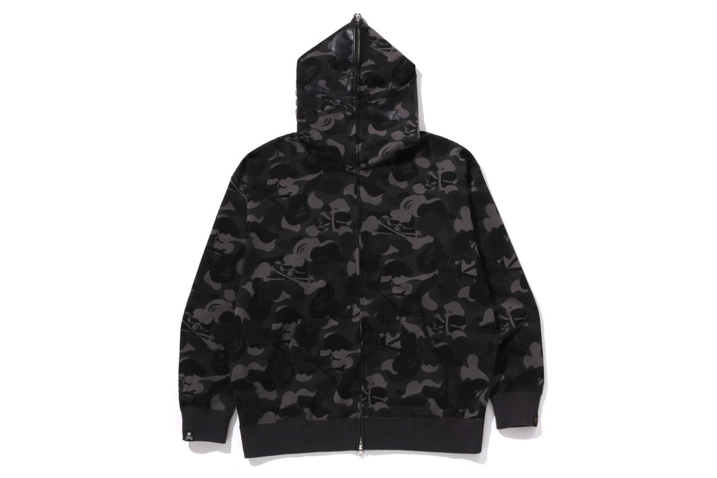 超激安 RELAXED CAMO 】SKULL MMJ X BAPE FIT 15TH HOODIE ZIP FULL トップス