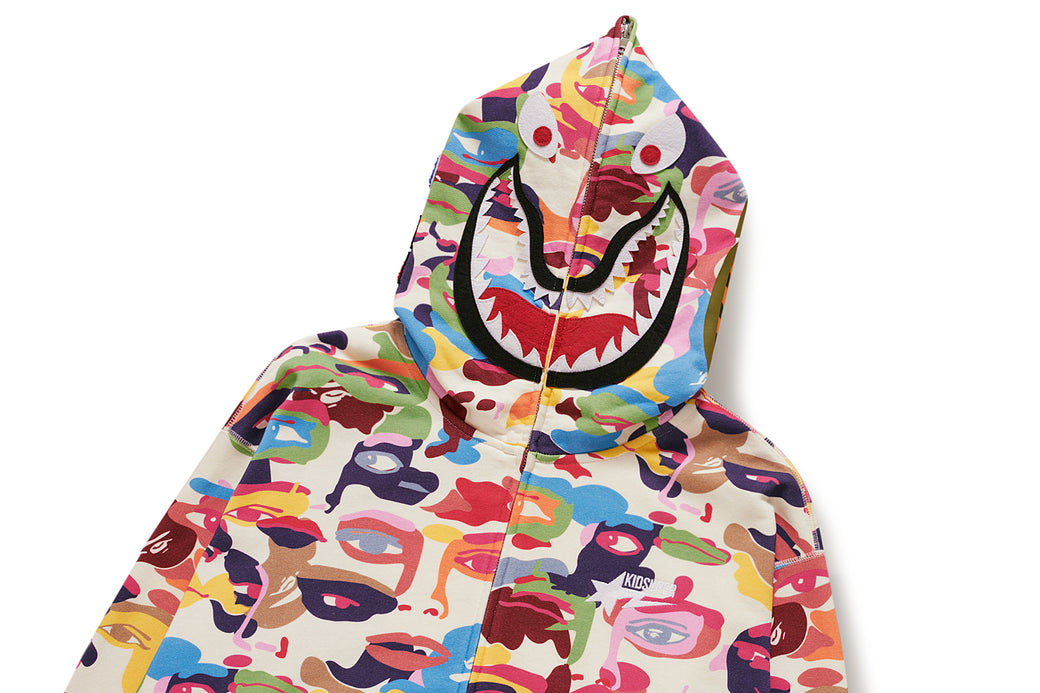 BAPE X KIDSUPER 】CAMO SHARK FULL ZIP HOODIE | bape.com