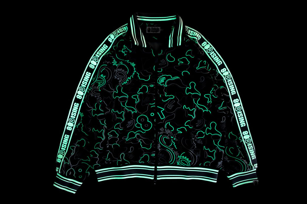 BAPE X 88RISING 】GLOW IN THE DARK CAMO TRACK JACKET | bape.com