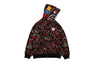 【 BAPE X 88RISING 】GLOW IN THE DARK CAMO SHARK FULL ZIP HOODIE