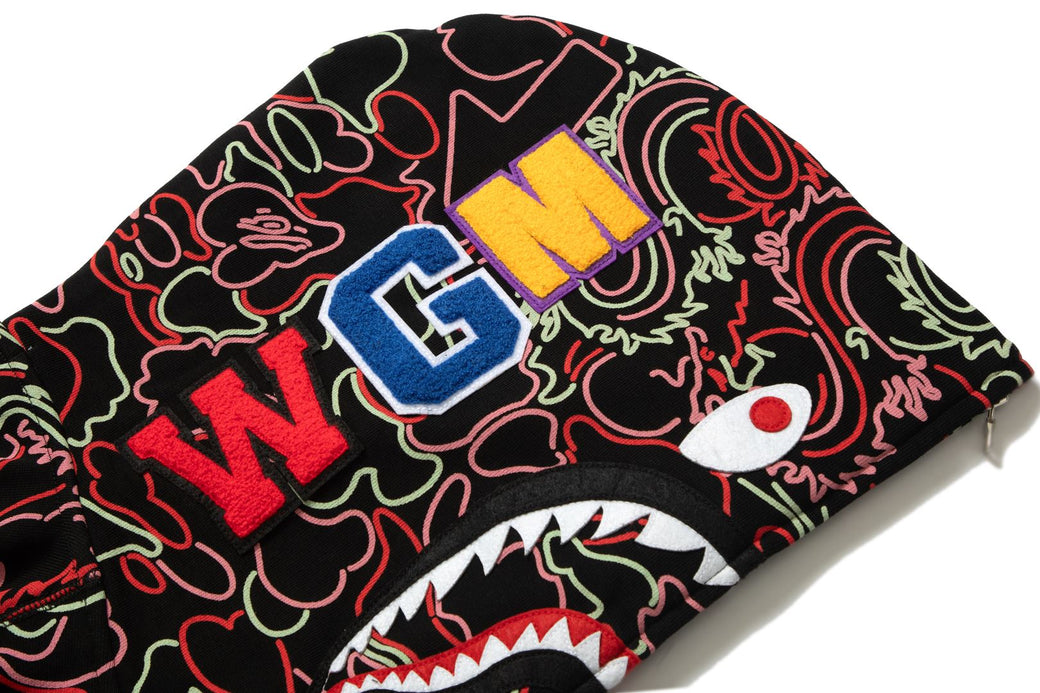 BAPE 88RISING GLOW IN THE DARK シャークパーカー BAPE X 88RISING GLOW IN THE DARK CAMO SHARK FULL ZIP HOODIE