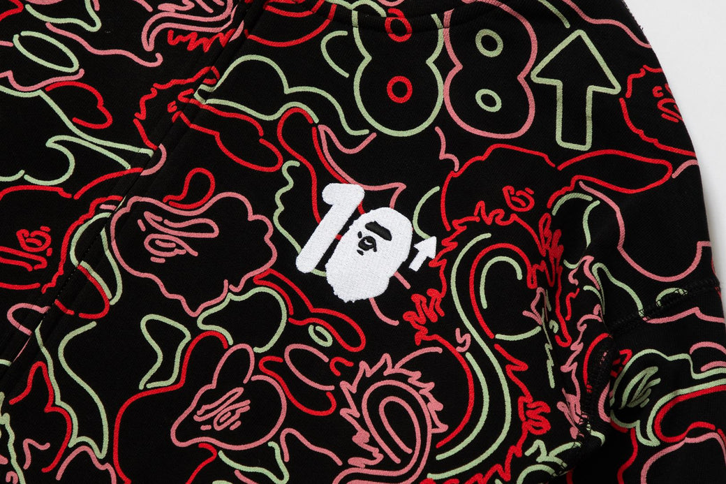BAPE 88RISING GLOW IN THE DARK シャークパーカー BAPE X 88RISING GLOW IN THE DARK CAMO SHARK FULL ZIP HOODIE