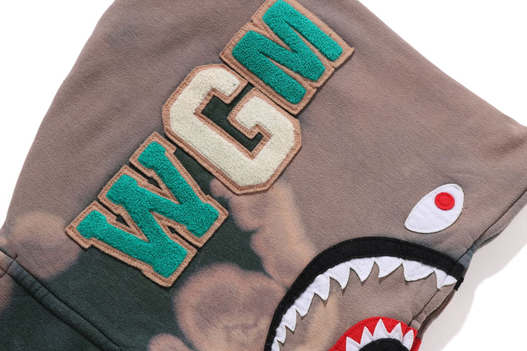 HAND DYE SHARK FULL ZIP HOODIE | bape.com