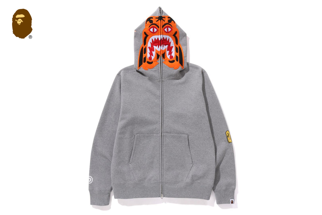 アベイシングエイプ　ツィードジャケット A BATHING APE｜SHARK BAPE EMBLEM DENIM JACKET PRINT ZIP