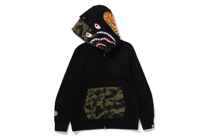 1ST CAMO SHARK FULL ZIP DOUBLE HOODIE