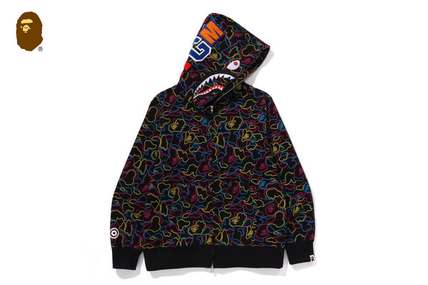 【希少】アベイシングエイプ シャーク フーディーL 1st camo yellow シャーク パーカー Lサイズ shark full zip