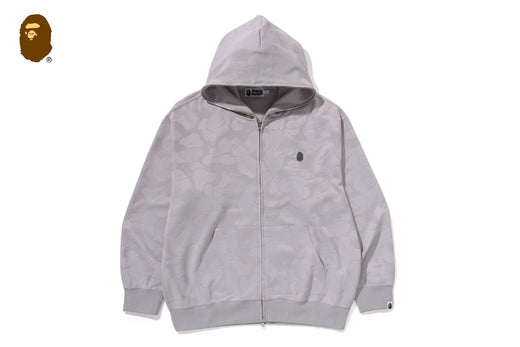 SOLID CAMO JACQUARD ONE POINT RELAXED FIT ZIP HOODIE