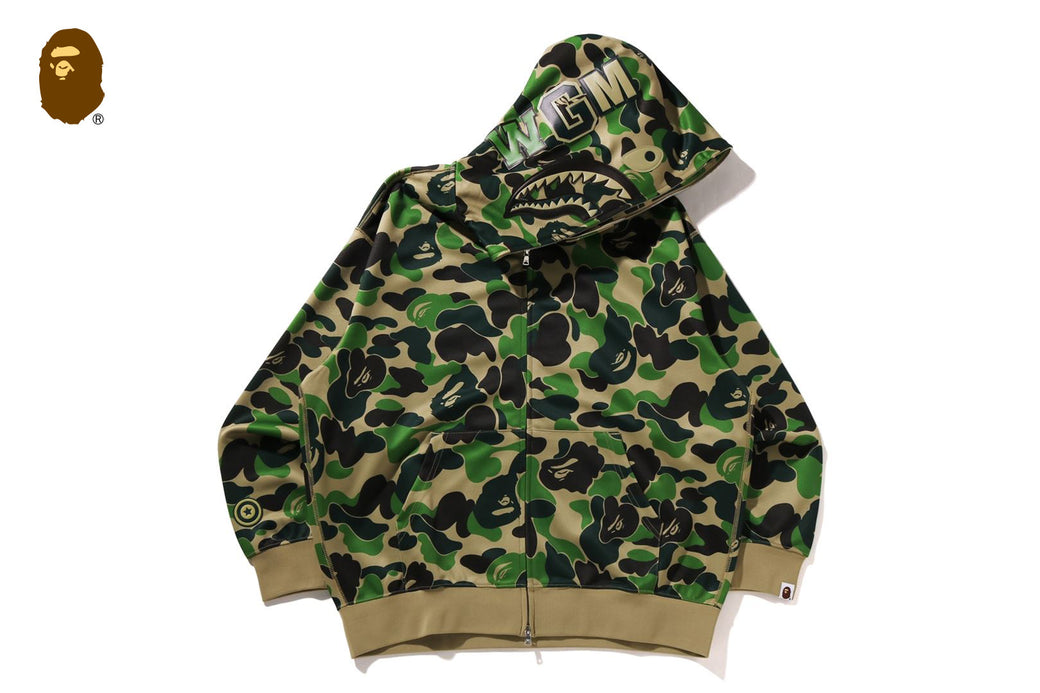 ABC CAMO POLYESTER RELAXED FIT SHARK FULL ZIP HOODIE | bape.com
