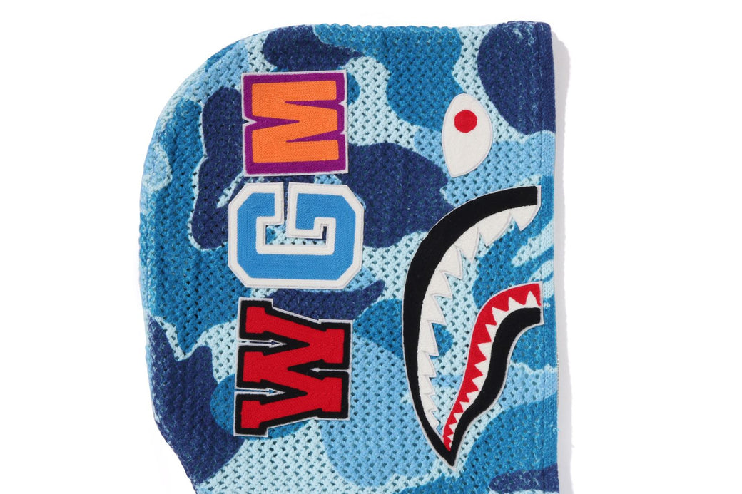 ABC CAMO CROCHET RELAXED FIT SHARK FULL ZIP HOODIE | bape.com