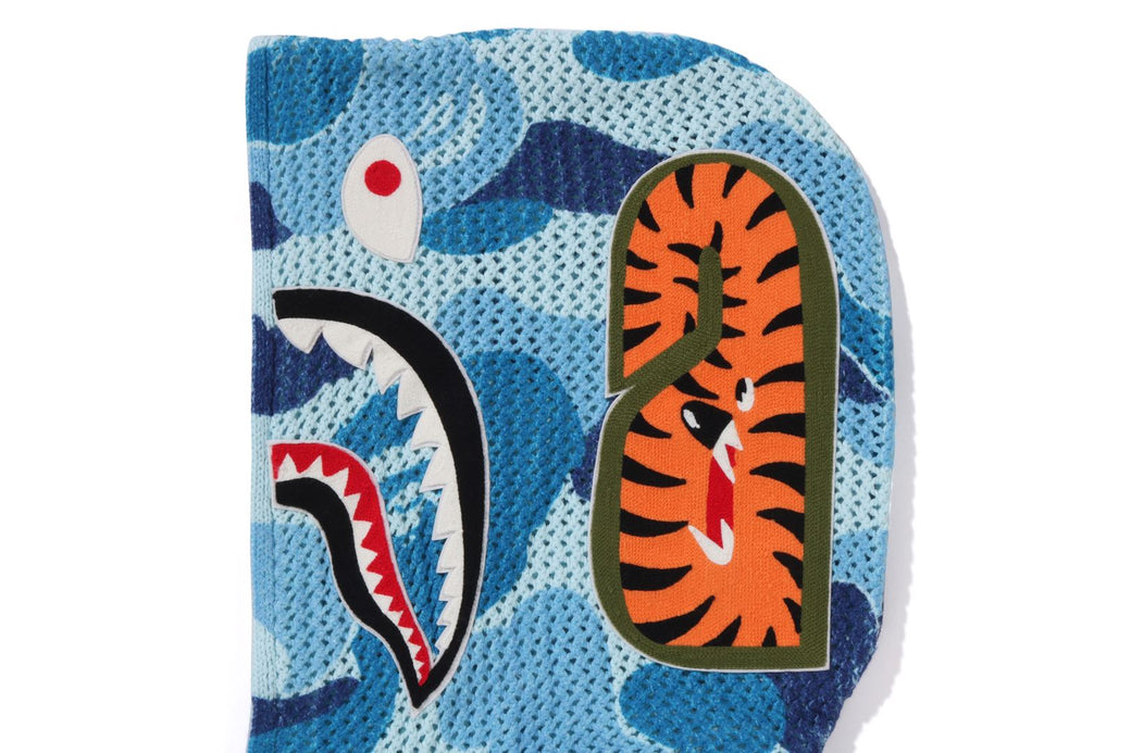 ABC CAMO CROCHET RELAXED FIT SHARK FULL ZIP HOODIE | bape.com