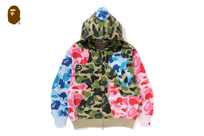 ABC CAMO PATCHWORK RELAXED FIT ZIP HOODIE