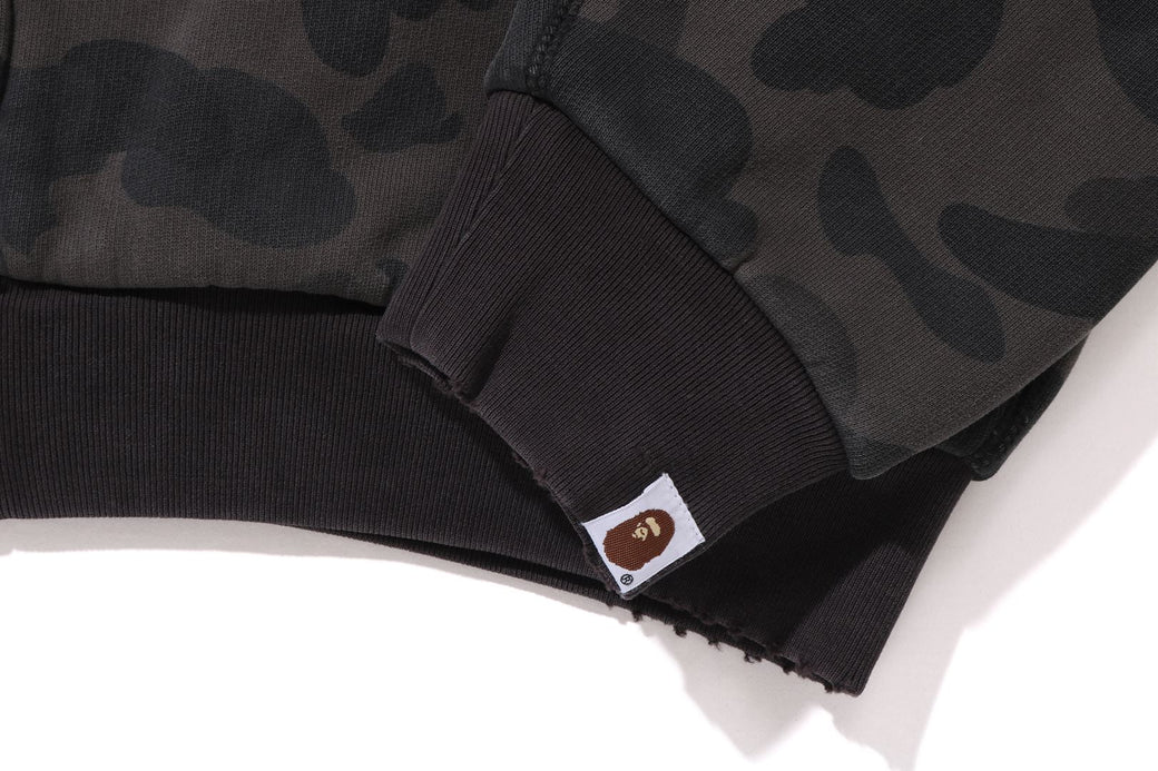 1ST CAMO HEAVY WASH CROPPED FIT ZIP HOODIE | bape.com