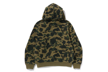 1ST CAMO HEAVY WASH CROPPED FIT ZIP HOODIE