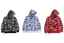 PALM TREE CAMO RELAXED FIT SHARK FULL ZIP HOODIE