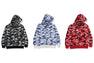 PALM TREE CAMO RELAXED FIT SHARK FULL ZIP HOODIE