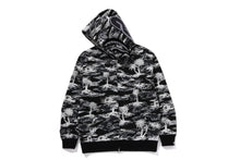 PALM TREE CAMO RELAXED FIT SHARK FULL ZIP HOODIE