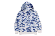PALM TREE CAMO RELAXED FIT SHARK FULL ZIP HOODIE