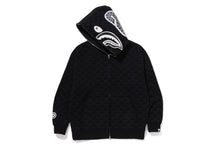 COLLEGE MONOGRAM RELAXED FIT SHARK FULL ZIP HOODIE